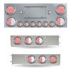 3.75 Inch Bolt Spacing Dual LED Mud Flap Hangers & Center Panel Rear Accessory Kit- Red & White LED/ Clear Lens 3.75 Inch Bolt Spacing Dual LED Mud Flap Hangers & Center Panel Rear Accessory Kit- Red & White LED/ Clear Lens