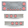 3.75 Inch Bolt Spacing Dual LED Mud Flap Hangers & Center Panel Rear Accessory Kit- Red & White LED/ Clear Lens 3.75 Inch Bolt Spacing Dual LED Mud Flap Hangers & Center Panel Rear Accessory Kit- Red & White LED/ Clear Lens