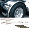 80 Inch Stainless Steel Single Axle Fender W/ Mounting Kit