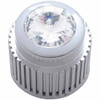 Chrome 1/4 Inch Control Dial Knob Clear