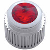 Chrome 1/4 Inch Control Dial Knob Red