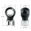 Thread- On Charlotte Style Gearshift Knob Adapter W/ Amber LED- Matte Black For Eaton- Fuller 9/10 Speed