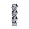 1/2 Inch- 13 Thread On 3 Skull Shift Knob- Liquid Silver