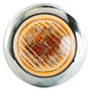 2 Inch 9 Diode LED Light W/ Snap On Bezel - Amber LED / Clear Lens