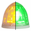2 Inch Glass Watermelon 4 Wire Dual Tone LED Lights- Amber- Green LED/ Clear Lens By Legendary