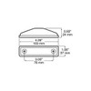 4 X 1.05 Inch Rectangle Marker/ Clearance Light- Amber LED/ Amber Lens
