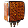 Double Sided Square Marker & Turn Signal Light W/ Side Reflector- Amber LED/ Amber Lens