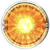 3.5 Inch Glass Watermelon Light W/ Stainless Steel Bezel- White LED/ Dark Amber Lens