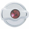 Chrome AC Control Knob W/ Purple Jewel  For Peterbilt