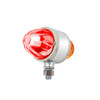Chrome Double Face Glass Watermelon Light- Amber & Red LED W/ Clear Lens Chrome Double Face Glass Watermelon Light- Amber & Red LED W/ Clear Lens