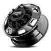 22.5 X 8.25 Inch Gloss Black Aluminum Luxe Outside Drive Wheel W/ Milled Lip