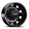 24.5 X 8.25 Inch Gloss Black Aluminum Haulin’ Outside Drive Wheel W/ Milled Lip 24.5 X 8.25 Inch Gloss Black Aluminum Haulin’ Outside Drive Wheel W/ Milled Lip