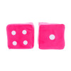 3 X 3 Inch Classic Hanging Fuzzy Dice- Pink