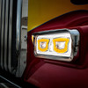 Driver Side Chrome High Power LED Headlight W/ Turn Signal & Position Light Fits Freightliner, Kenworth & Peterbilt