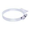 7 Inch Chrome Narrow Style Cab Exhaust Clamp W/ Flange Fits Peterbilt