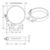 7 Inch Chrome Narrow Style Cab Exhaust Clamp W/ Flange Fits Peterbilt