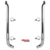 7-5 X 96 Inch Chrome Exhaust Kit W/ West Coast Turnout Stacks & OE Style Elbows By BESTfit Fits Peterbilt 359 7-5 X 96 Inch Chrome Exhaust Kit W/ West Coast Turnout Stacks & OE Style Elbows By BESTfit Fits Peterbilt 359