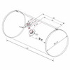 BESTfit 24.5 X 60 Inch 120 Gallon Front Fill Aluminum Fuel Tank W/ Center Manifold- Passenger Side Fits Kenworth