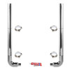7-5 X 102 Inch Chrome Exhaust Kit W/ Flat Top Stacks By BESTfit Fits Freightliner Classic & FLD