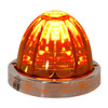 3.5 Inch Large Watermelon Style Dual Function Light W/ Stainless Steel Bezel & Amber LED/ Dark Amber Lens By Legendary