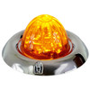 3.5 Inch Large Watermelon Style Dual Function Light W/ Chrome Inset Bezel & Amber LED/ Amber Lens By Legendary
