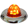 1.5 Inch Small Watermelon Style Dual Function Light W/ Inset Chrome Bezel & Amber LED/ Dark Amber Lens By Legendary