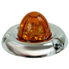 1.5 Inch Small Watermelon Style Dual Function Light W/ Inset Chrome Bezel & Amber LED/ Dark Amber Lens By Legendary