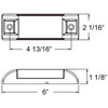 13 Diode Rectangle Marker Light, Amber LED / Clear Lens