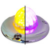 1.5 Inch Small Watermelon Style Dual Function & Tone Light W/ Flat Chrome Bezel & Amber- Purple LED/ Clear Lens By Legendary