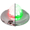 1.5 Inch Small Watermelon Style Dual Function & Tone Light W/ Flat Chrome Bezel & Red- Green LED/ Clear Lens By Legendary