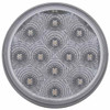 12 Diode 4 Inch LED With Reflector, Red LED/ Clear Lens