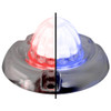 1.5 Inch Small Watermelon Style Dual Function & Tone Light W/ Inset Chrome Bezel & Red- Blue LED/ Clear Lens By Legendary