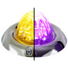 3.5 Inch Large Watermelon Style Dual Function & Tone Light W/ Inset Chrome Bezel & Amber- Purple LED/ Clear Lens By Legendary