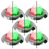 5 Pack Of 3.5 Inch Large Watermelon Style Dual Function & Tone Light W/ Inset Chrome Bezel & Red- Green LED/ Clear Lens By Legendary