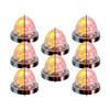 8 Pack Of 1.5 Inch Small Watermelon Style Dual Function & Tone Light W/ Chrome Bezel & Amber- Red LED/ Clear Lens By Legendary
