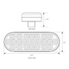 Oval Pearl Red / Clear 24-LED Sealed Light