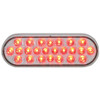 Oval Pearl Red / Clear 24-LED Sealed Light