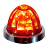1.5 Inch Small Watermelon Style Dual Function Light W/ Chrome Bezel & Red LED/ Red Lens By Legendary