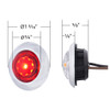 3/4 Inch Mini LED Dual Function ArcBlast Clearance/ Marker Light – Red LED/ Clear Lens