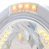 Stainless Bullet Half Moon Headlight W/ H4 Bulb, 34 Diode Amber Position Light, 4 Diode Amber/Clear LED Turn Signal