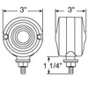 3 Inch Dual Function Double Face LED Light - Amber & Red LED/ Amber & Red Lens