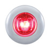 2 Diode Red LED Mini Bulkhead Marker Light Red Lens W/ Stainless Steel Bezel