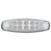 10 LED Rectangular Clearance Marker Reflector Light - Red LED/ Clear Lens