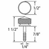 Chrome Plated Dash Screws W/ Red Gem  For Peterbilt 330, 335, 357. 378