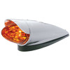 Chrome Grakon 1000 Style 19 Diode Amber LED Cab Light W/ Dark Amber Lens