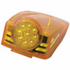 Square 19 LED Reflector Cab Light - Amber LED/ Amber Lens
