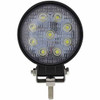 9 Diode Round LED Work Light W/ Clear Lens W/ Black Housing