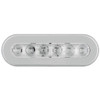 22 LED 6 Inch Oval Back Up GloLight - Amber LED/ Clear Lens