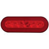 6 Inch 22 Diode Oval GLO Red LED Light Red Lens