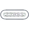22 LED 6 Inch Oval Back Up Glo Light - White LED/ Clear Lens